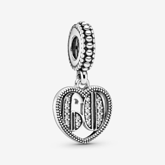 60th Celebration Dangle Charm Sterling silver - Picture 3 of 3